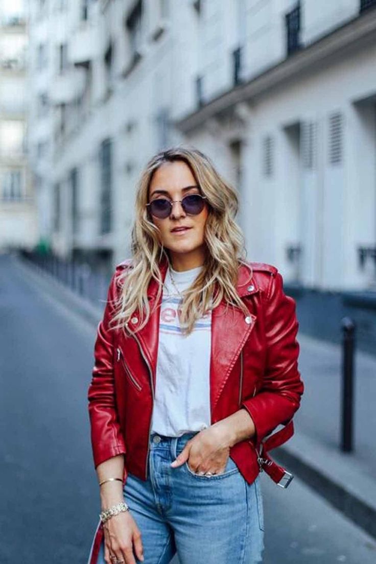 Scarlet Statement: The Power of Red Leather Jackets