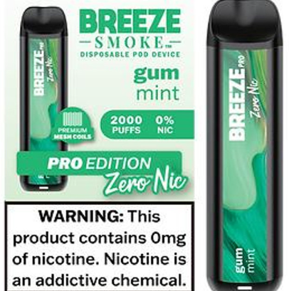 BREEZE SMOKE PRO 5% Disposable Vape: 6ML 2000 Puffs (Tobacco Flavor)