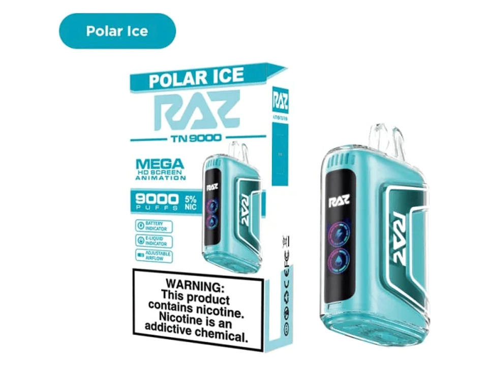 RAZ TN9000 12ML 9000 Puffs Disposable Vape (Polar Ice – Flavor)